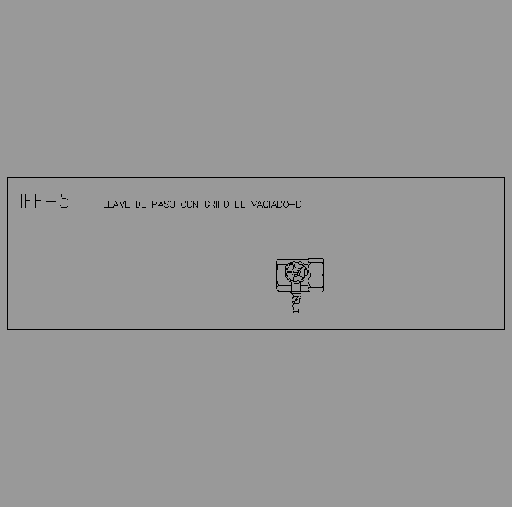 Bloque Autocad Llave de paso con grifo